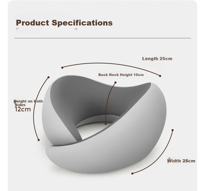 Back2 U-Shaped Neck Pillow Portable Travel U-Shaped Cervical Pillow for Airplane High-Speed Train Car Office Nap Pillow 21