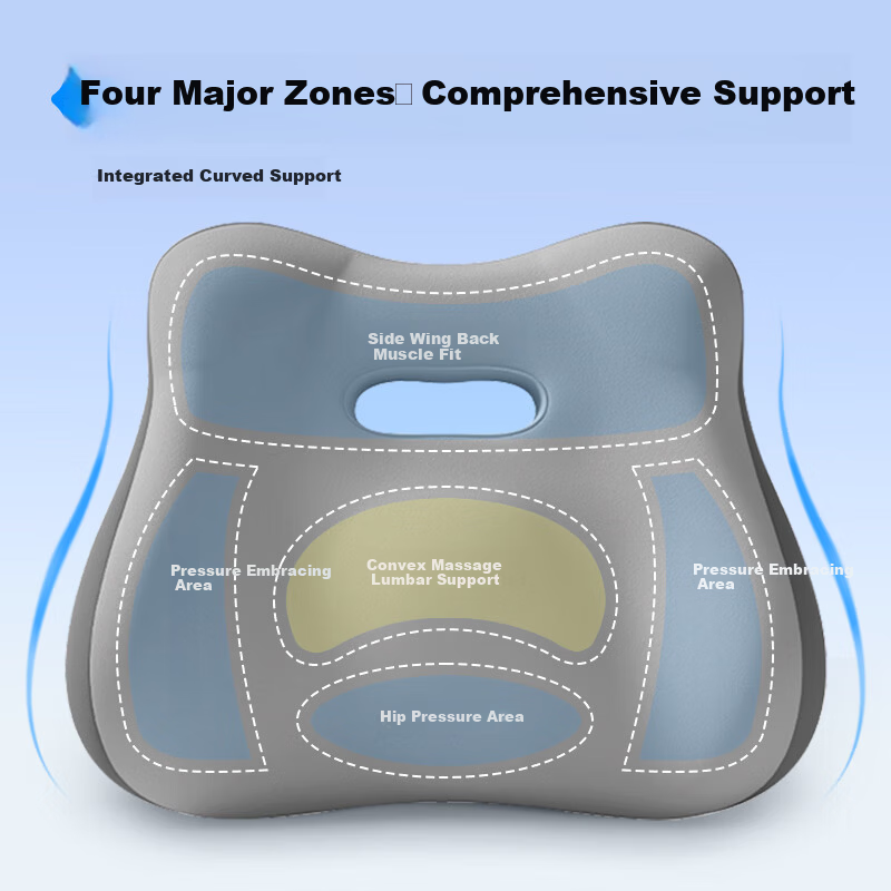 Jingmao Lumbar Support Long Sitting Magic Seat Cushion Student Special Lumbar Pillow Office Waist Back Cushion Set