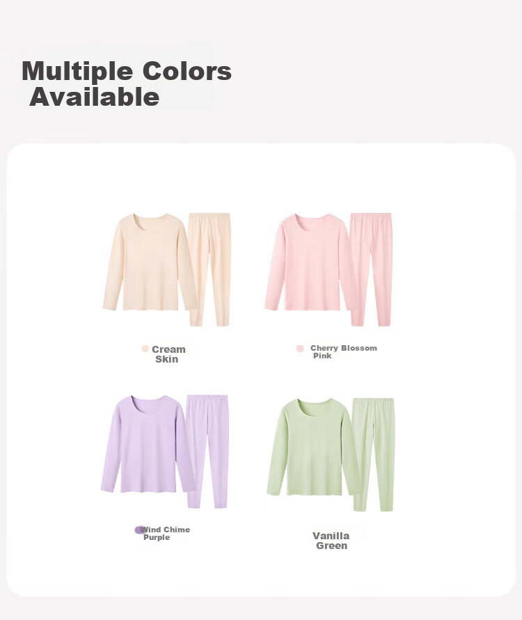 Langsha Junior High School Girls Autumn Winter Cotton Antibacterial Thermal Underwear Set for Teenagers and High School Students 10