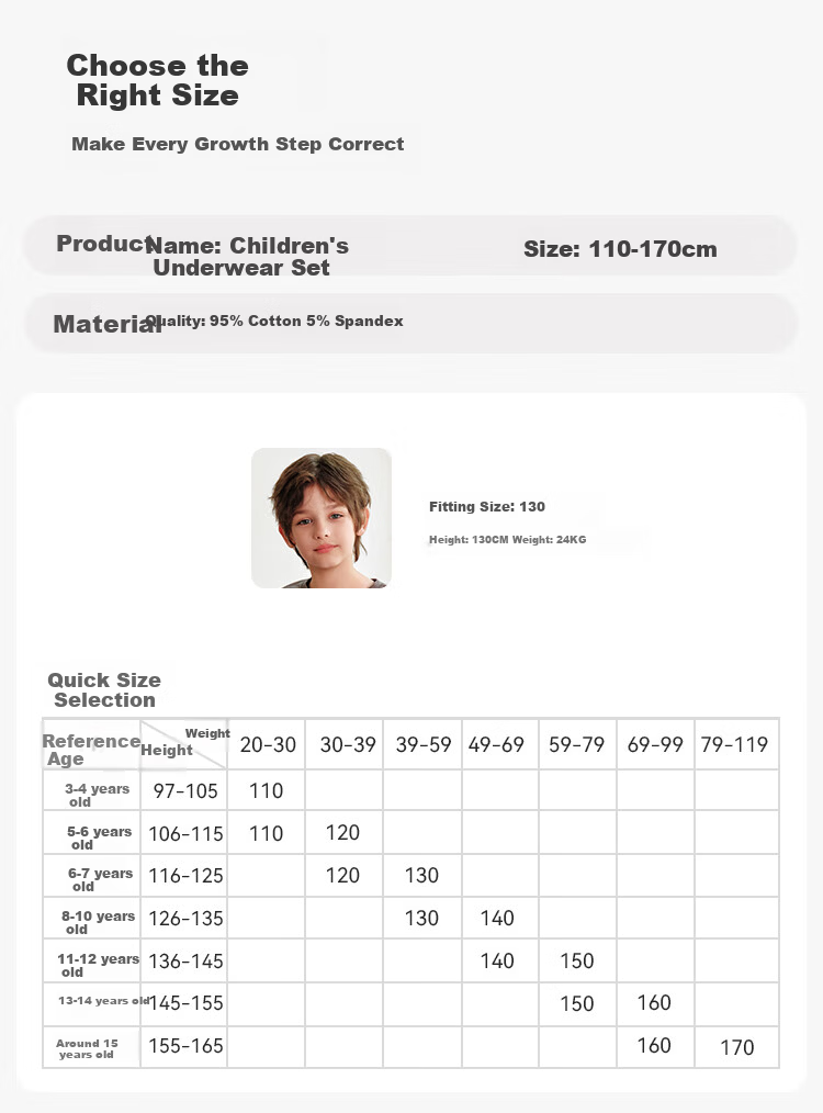 YEEHOO New 95% Cotton Class A Children's Pajamas Exclusive Design Boys' Pajamas 7A Antibacterial Large Kids Homewear Set 3