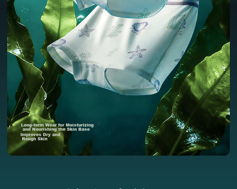 Mianqixiong Little Ocean Blue Seaweed Kids Underwear Girls Soft Breathable Antibacterial A-Class Boxer Briefs 17