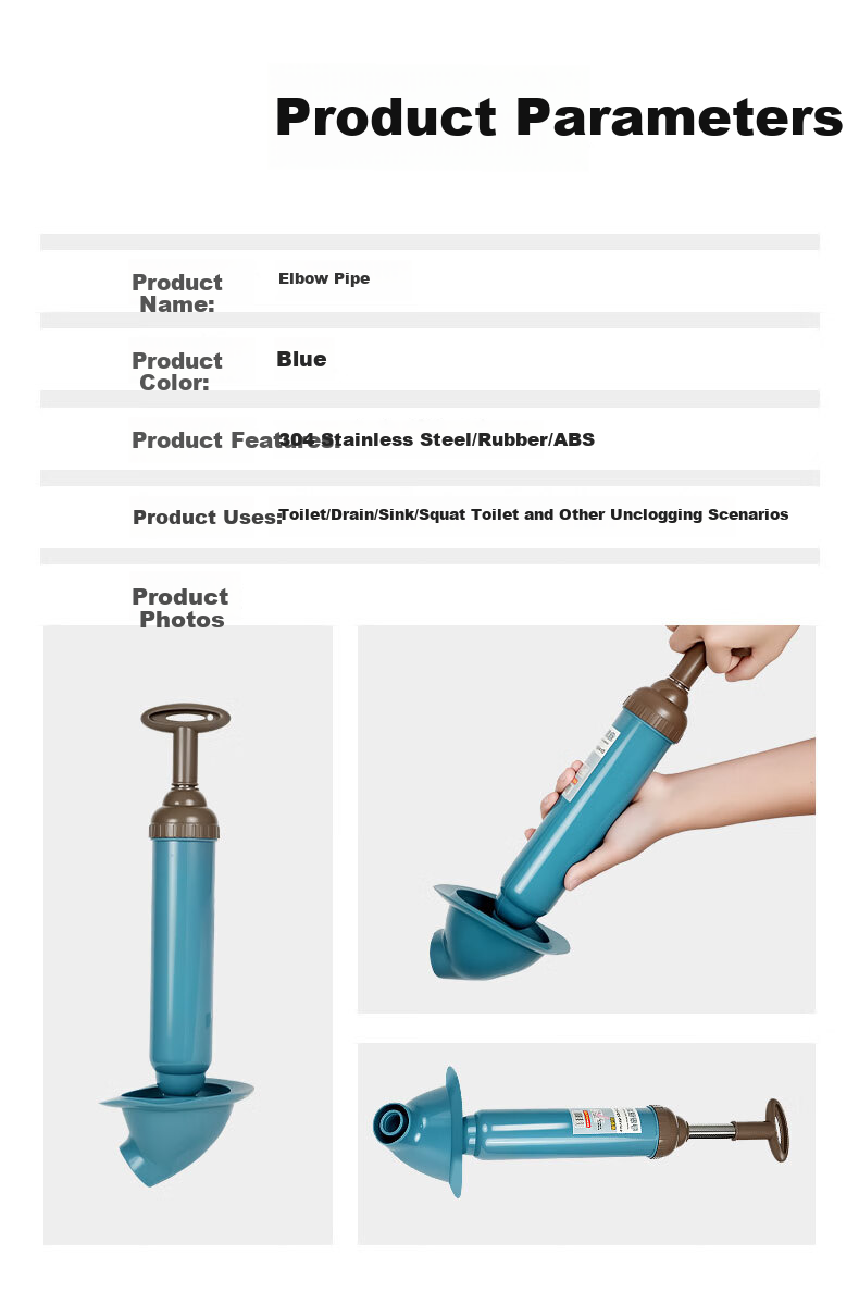 Tianzhiyan Toilet Unclogging Tool High-Pressure Air Blaster for Drain and Sewer Blockage Removal 6
