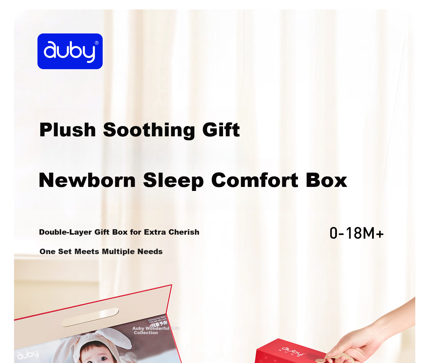 Auby Baby Toy Pony Soothing Doll Newborn Gift Box 0-6 Months Premium Crib Hanging Rattle Teether 2