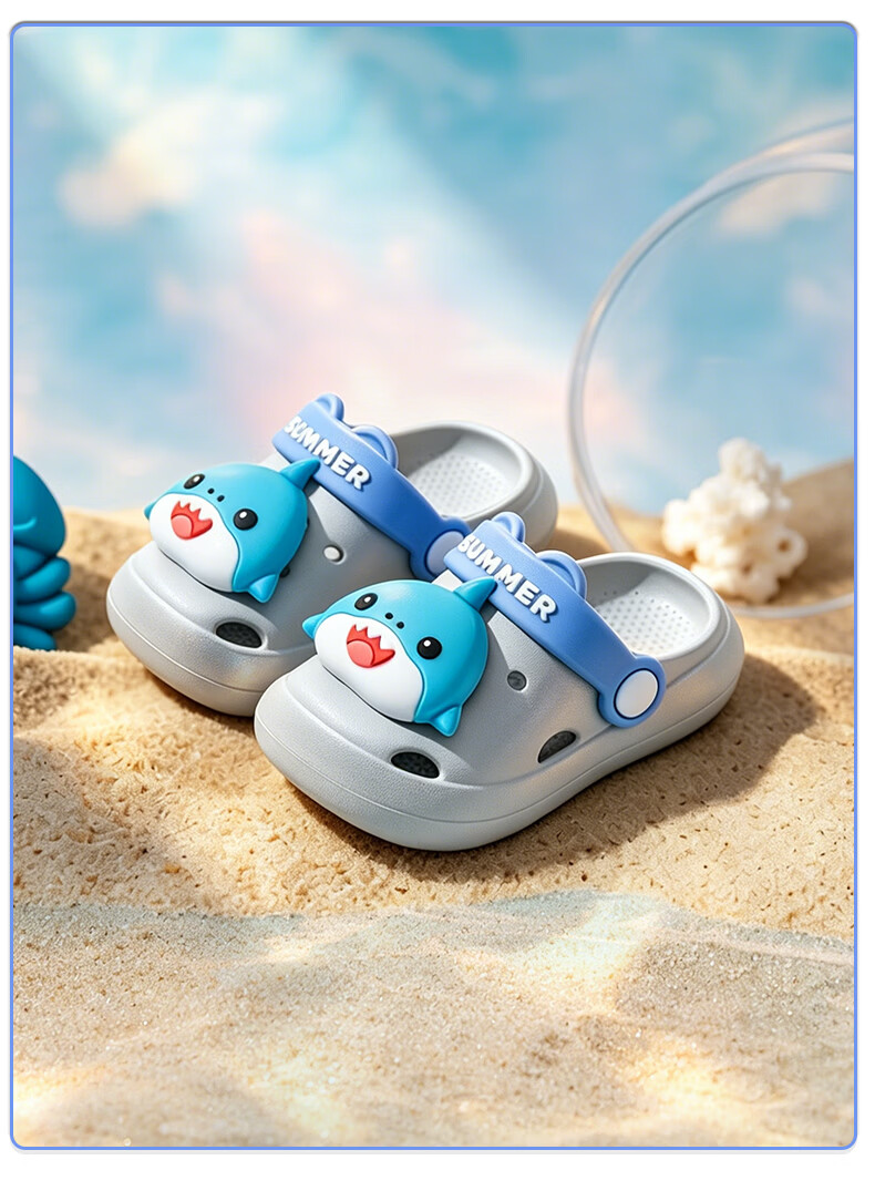 Pig Daddy Kids Slippers Boys Girls Summer Indoor Non-Slip Closed-Toe Toddler Beach Clogs Pink Size 17 23