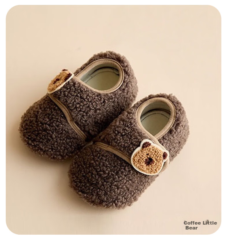 Babyprints Baby Floor Socks Autumn Winter Toddler Walking Socks Set Thickened Warm Soft Sole Indoor Shoes Socks Gray Monkey XS 12
