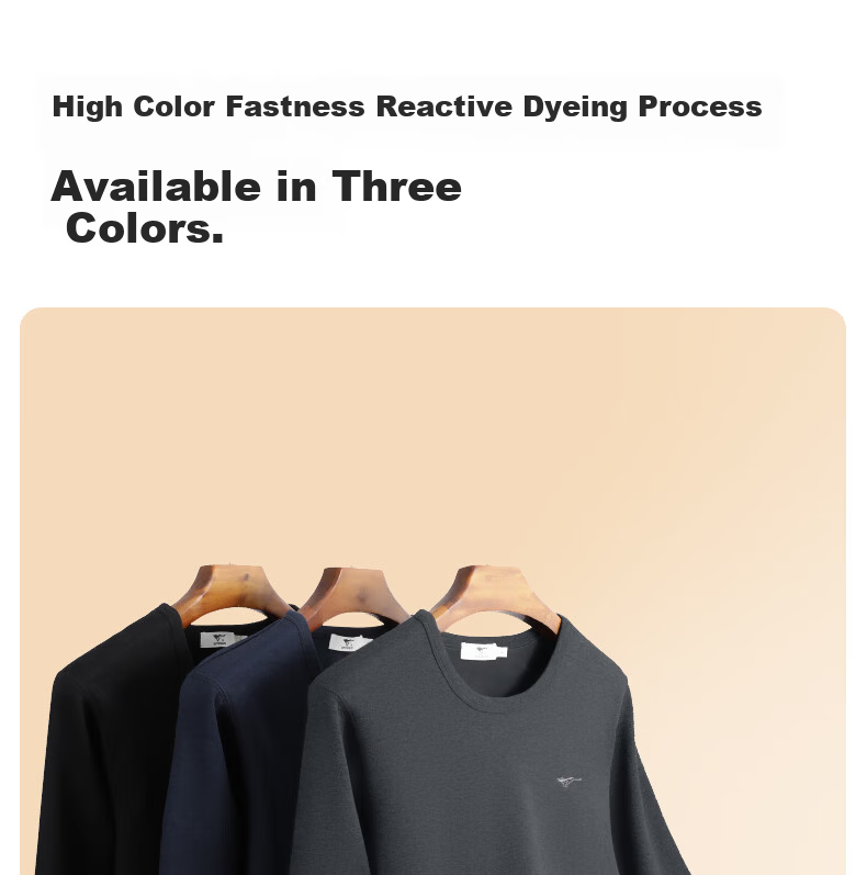 SEPTWOLVES [Wool Warmth] Thermal Underwear for Men, Fleece-Lined Thick Round Neck Winter Cold-Proof Warm Set 12