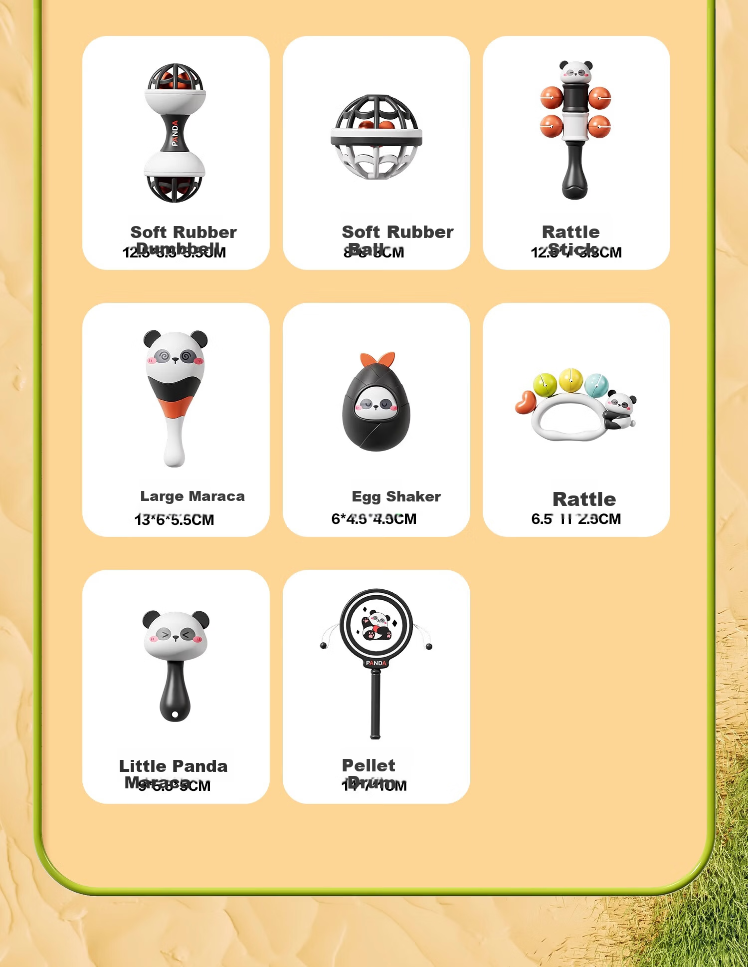 Taodudu Children's Day Gift Newborn Gift Box Panda Rattle Baby Toy Baby Rattle 0-6-12 Months 30