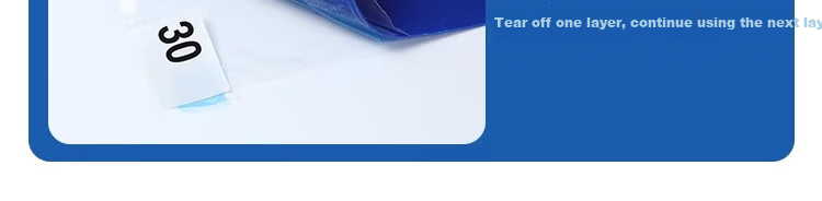 Haosikepu Blue Adhesive Dust Mat 60x90cm 300 Sheets Peelable Shoe Sole Dust Removal Mat for Cleanroom Laboratory Workshop Dust Purification Floor Mat 10