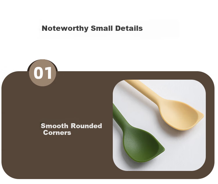 Banwu Life Silicone Spoon Silicone Scraper Long Handle Coffee Stirring Spoon Jam Spatula Butter Spreader Food Grade Baking Silicone Spatula 14