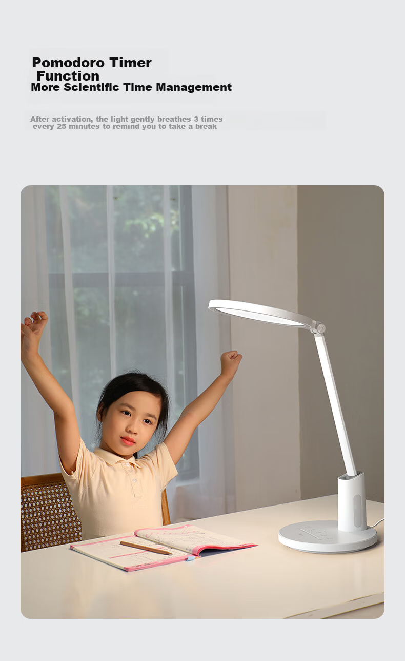 Haoshili AAAA-Grade Eye Protection Lamp, Full Spectrum, for Children And Students, Bedroom Reading And Writing Desk Lamp, H9 14