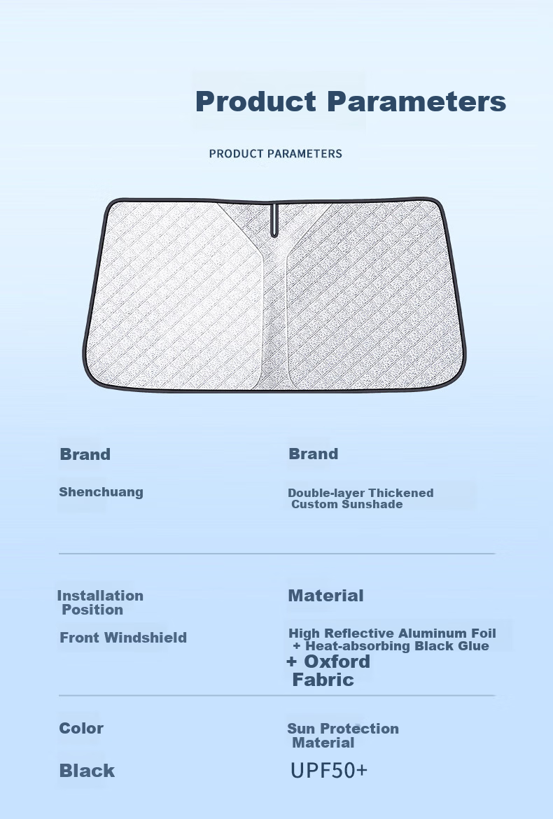 Shenchuang [BMW 5 Series Exclusive] Zero Light Transmission Thickened Car Sunshade Heat Insulation Curtain Front Windshield Sun Protection Cover 11