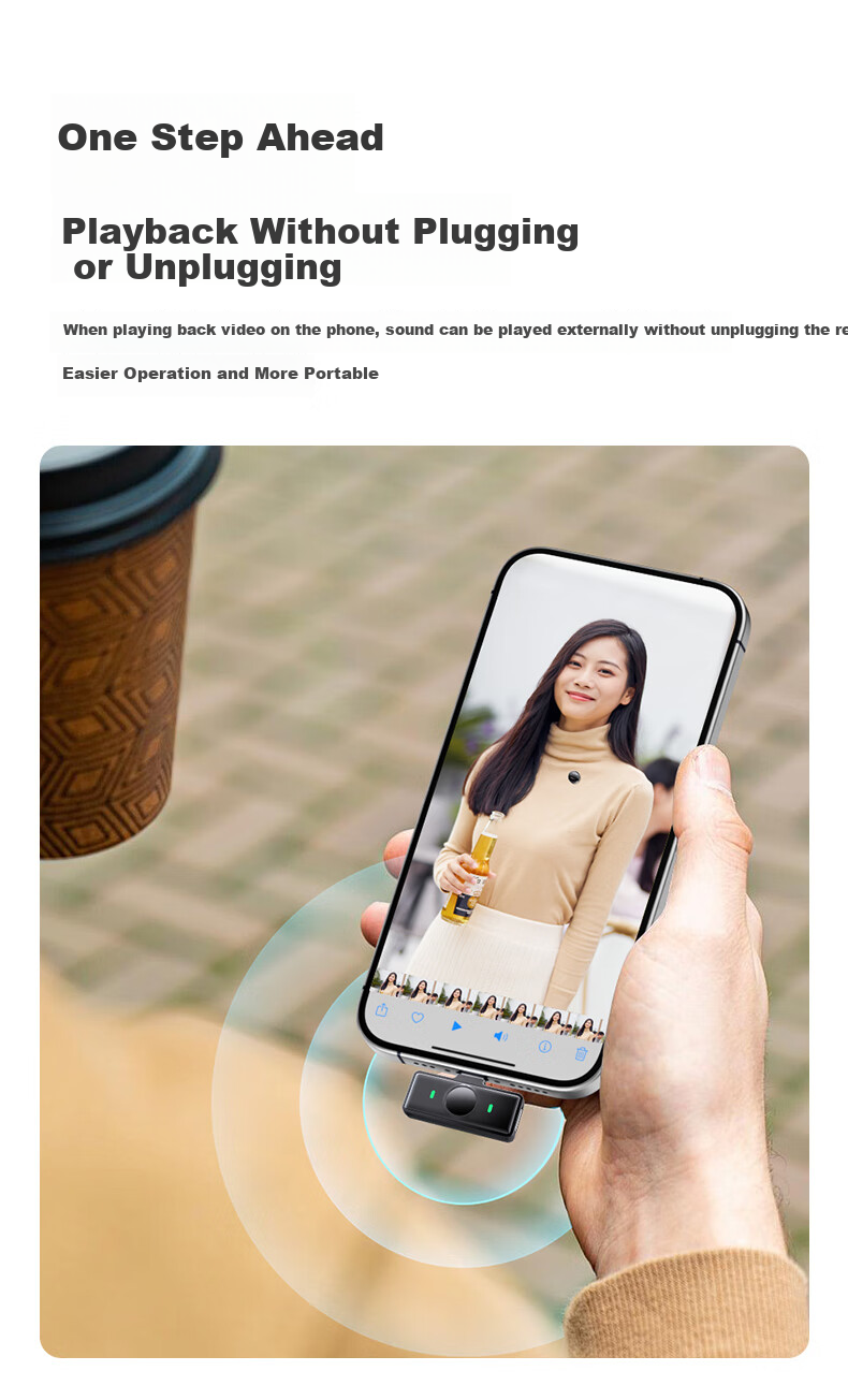 Good Shepherd Wireless Lavalier Microphone Live Streaming Audio Equipment TikTok Host Recording Video Mobile Phone Outdoor Noise-Canceling Professional Button Ear Mic Computer Microphone One-to-Two Un 15