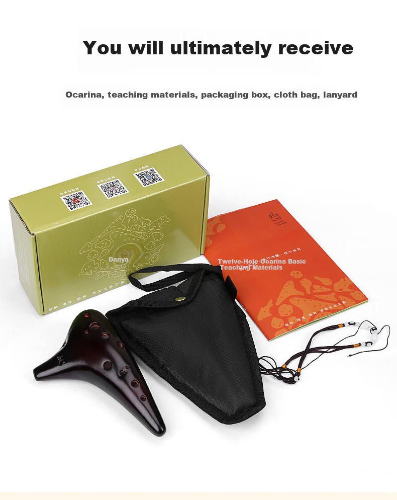 Fengya 12-Hole Ocarina Alto C Key Beginner Ceramic Ocarina Twelve-Hole AC Ocarina Zero-Basic Learning 4