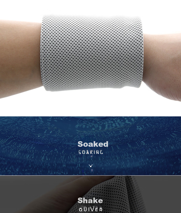Jiajialin Quick-Dry Sports Towel Fitness Cooling Ice Sweat Towel Fast-Dry Towel Snow Moon Gray Ice Towel 4