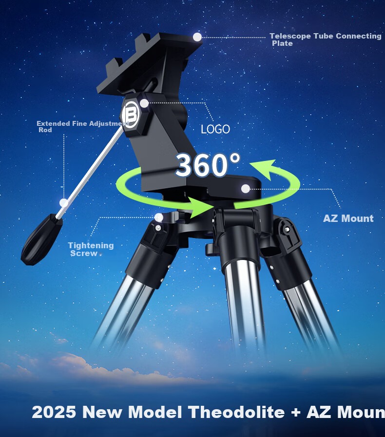 Bresser Professional High-Power HD Astronomy Telescope for Kids Boys Girls Beginner Stargazing Gift 6