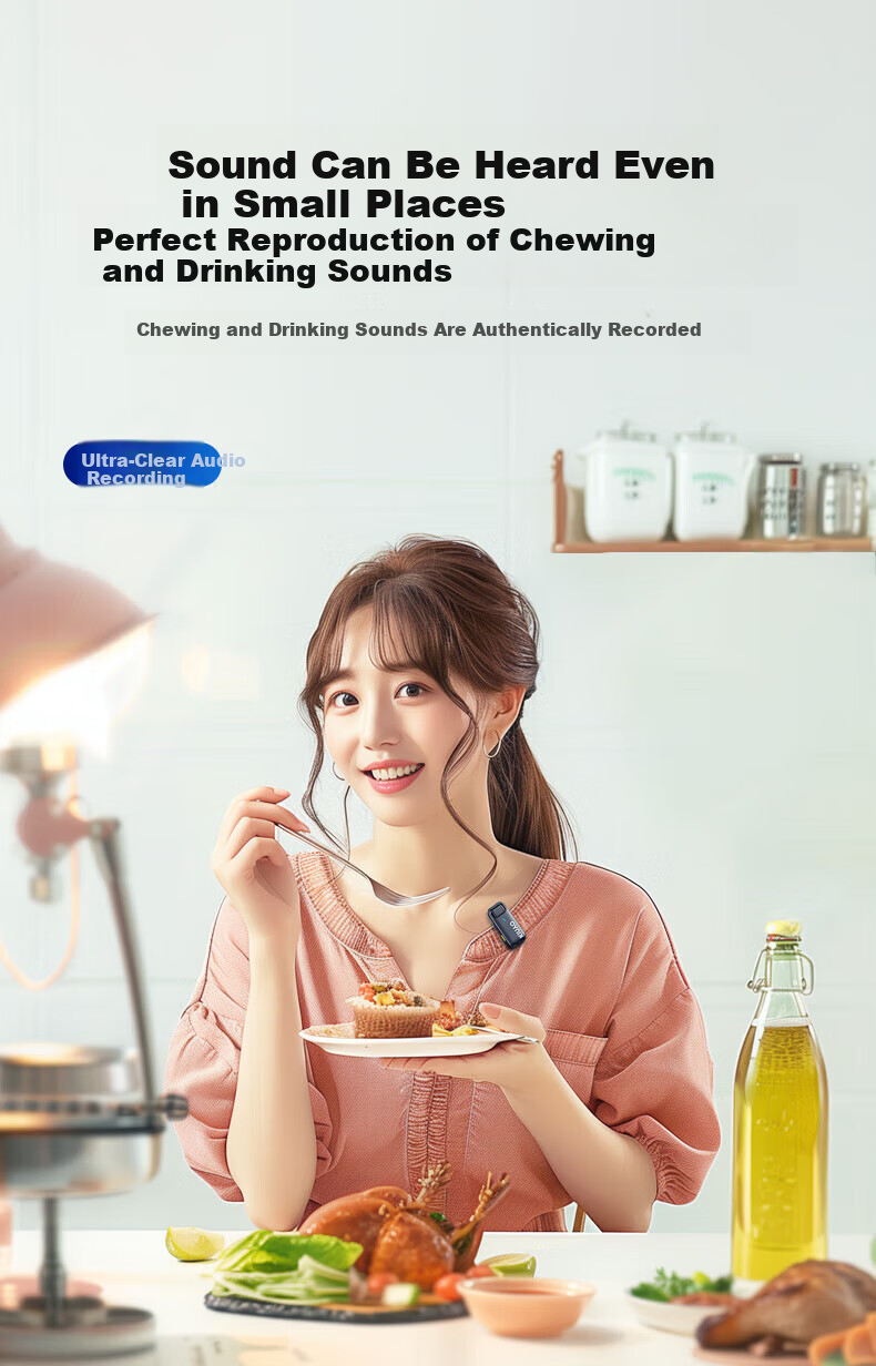 Jinyun M78 Wireless Lavalier Microphone Mic Dual-Channel Noise-Cancelling Bluetooth Recording Live Streaming Mini Mic for Host Mobile Video Shooting 9
