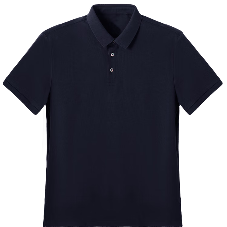 JD Jingzao 100-Count Premium Men's Polo Shirt Non-Iron Short Sleeve T-Shirt Summer New Father's Day Gift Navy Blue 2XL