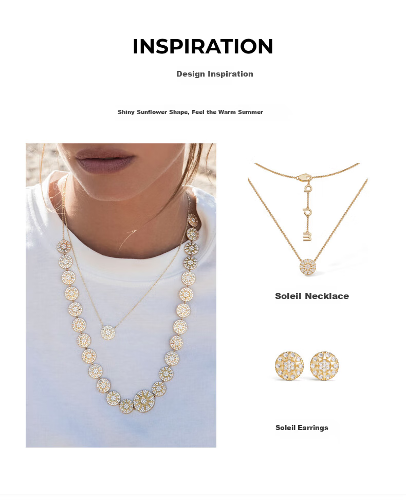 APM Monaco Soleil Necklace + Earrings, High-End Gift Set for Women, Girlfriends, Wives, Birthday Present 3