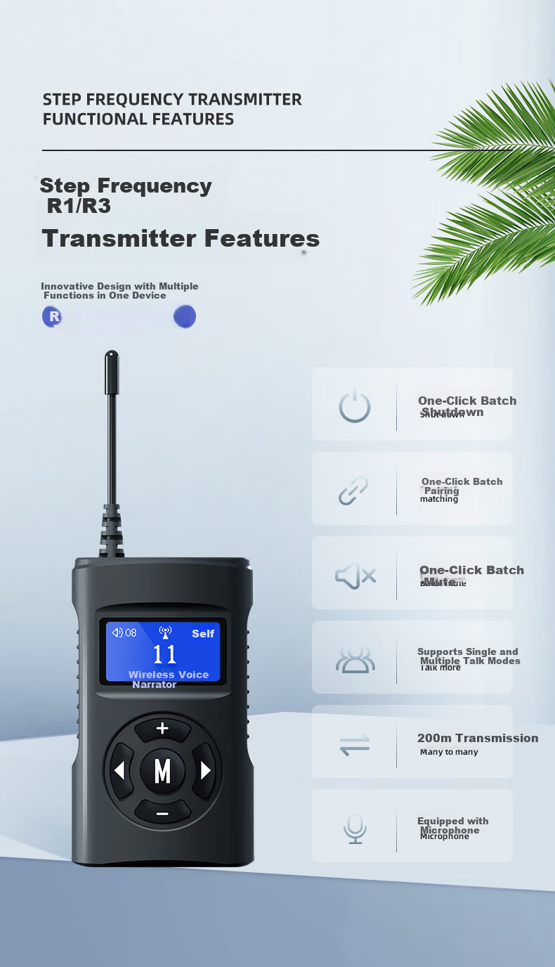 Cadence Wireless Tour Guide System One-to-Many Interpreter High-End Conference Factory Museum Visit Government Enterprise Reception Project Inspection Team Electronic Guide System R3 10-Set Package 4