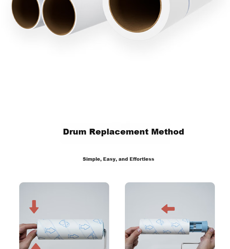 Jixiaobei Lint Roller 16cm 3 Rolls 270 Sheets Removable Sticky Hair and Dust Remover Replacement Heads Household Use 19