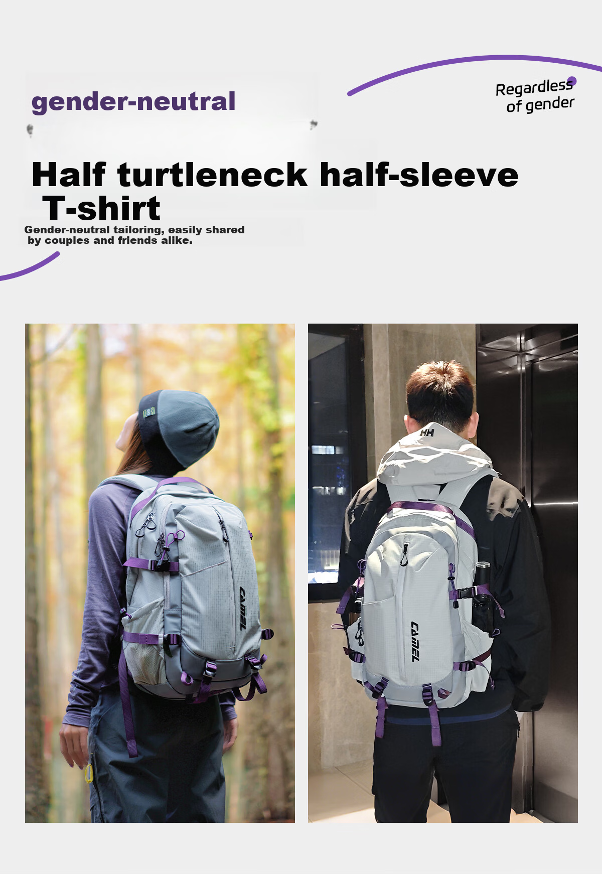 CAMEL Large Capacity Commuter Travel Budget Airline Laptop Backpack Hiking Mountaineering Double Shoulder Bag 7040 9