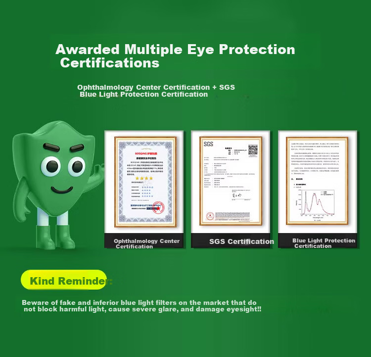 Baoshijing [Ophthalmology Center Certified] Anti-Blue Light Privacy Screen Protector for Computer Monitor 23.8-24 Inch Anti-Glare Eye Protection Film 1