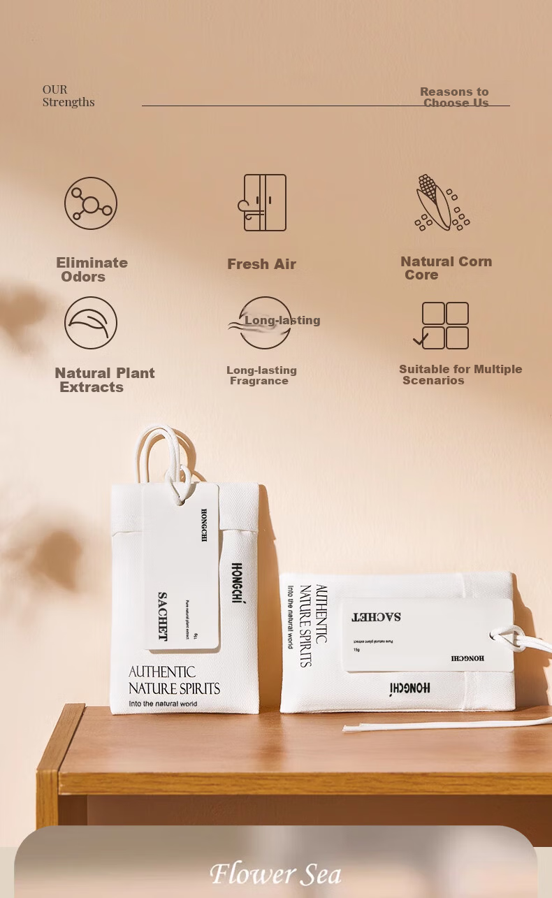Hakkai Bird Wardrobe Scented Sachets 2 Bags Osmanthus Fragrance Moisture-Proof Mold-Resistant Deodorizer Long-Lasting Room and Closet Freshener for All Seasons Hotel Use 3