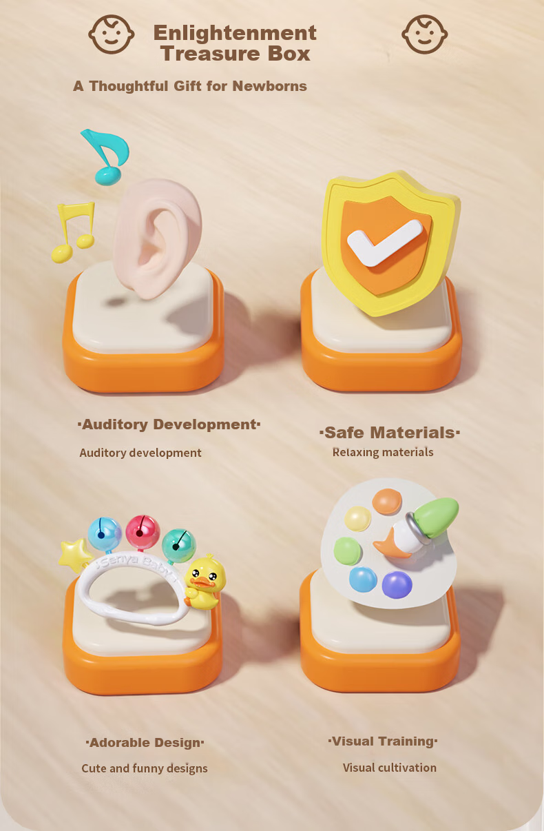 Embei Family Infant Baby Toy Newborn Gift Box Rattle 0-6 Months 1 Year Children's Day Gift 2