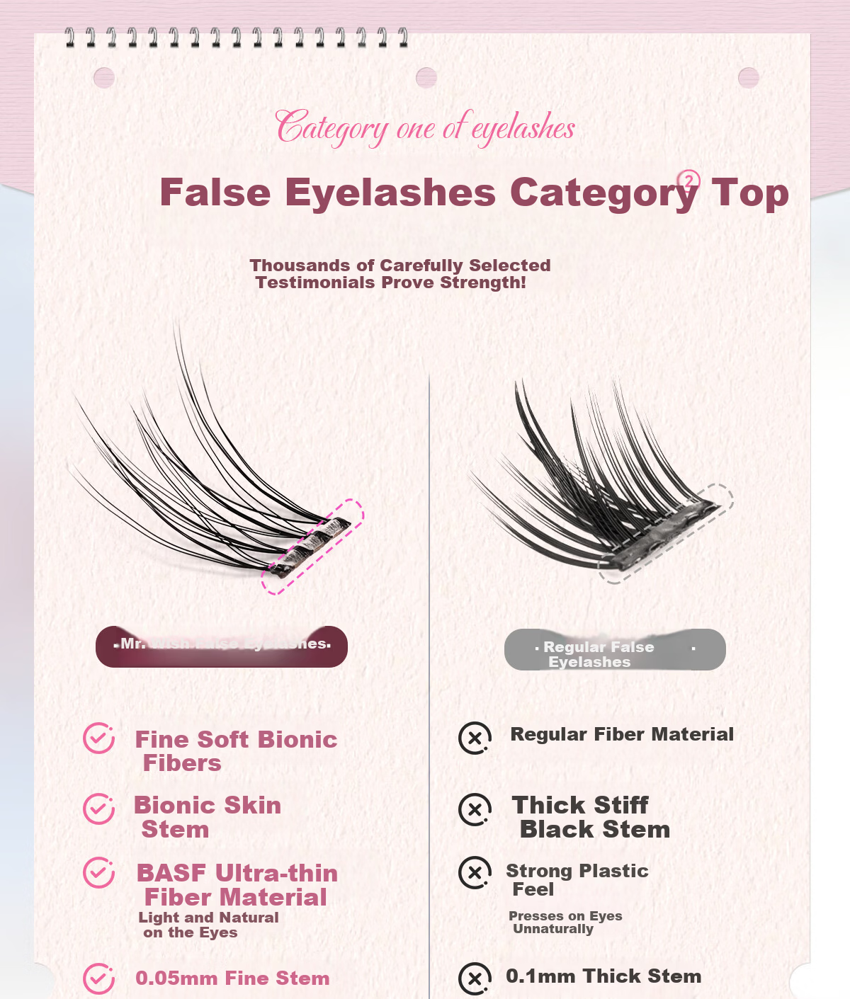Mr. Wish Glue-Free Natural False Eyelashes Self-Adhesive Super Natural Realistic Eyelashes Gift Zhang Baizhi Style 3