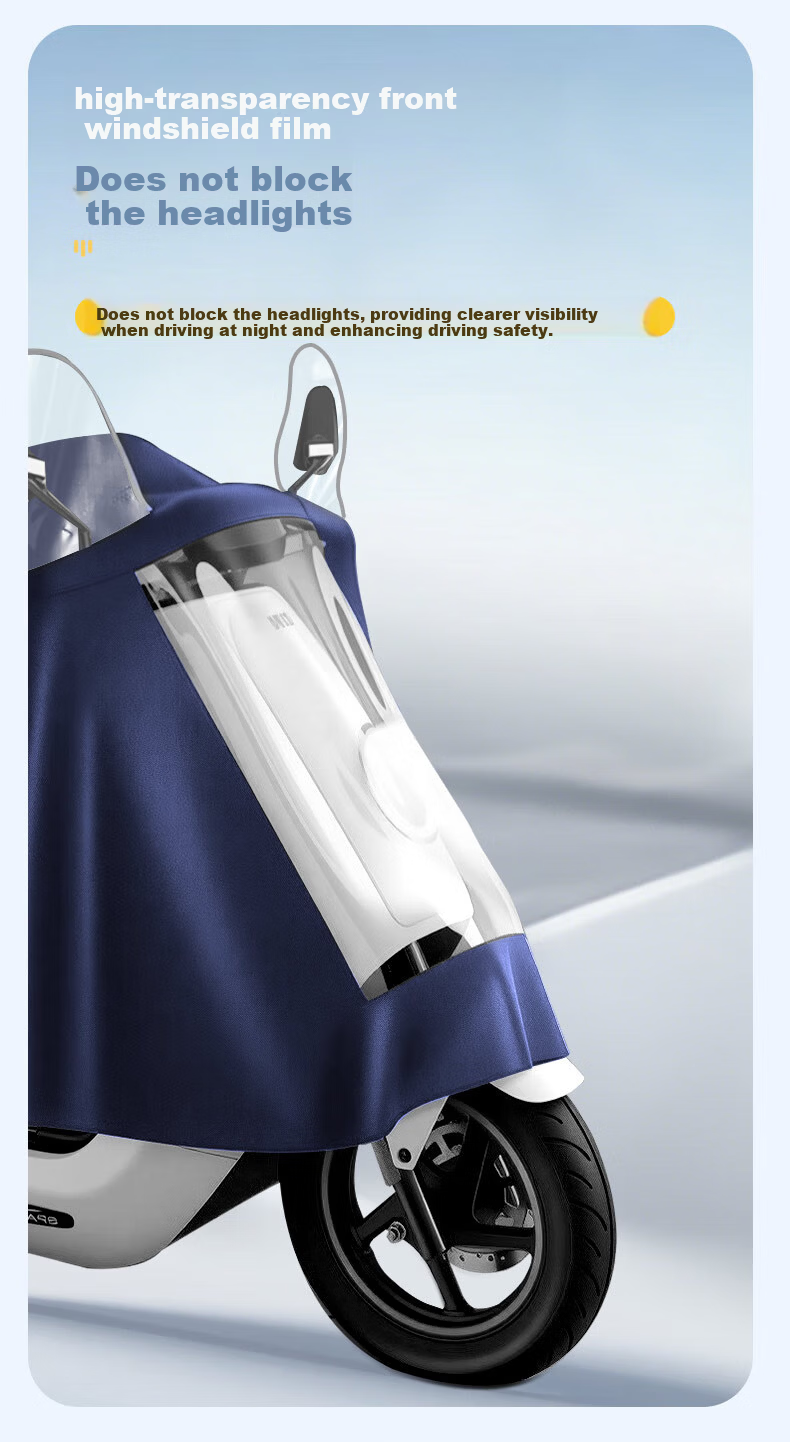 Feilinsiman Electric Scooter Raincoat, Thickened Battery-Powered Bike Poncho for Men And Women, Adult Motorcycle Riding Raincoat, Heavy Rain Protection, Single-Person Raincoat 7