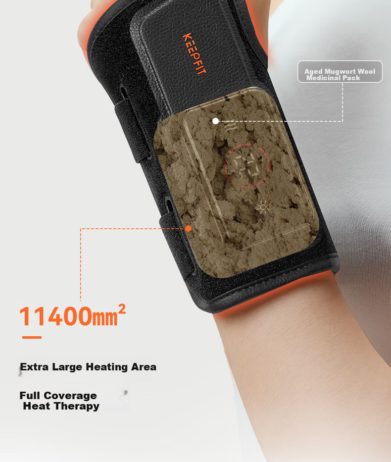 Kepufi Wrist Brace Heat Therapy Tendon Sheath Moxibustion Massage Device Wrist Support Joint Heating Instrument Practical Mother's Day Women's Birthday Gift WB01 Double 9