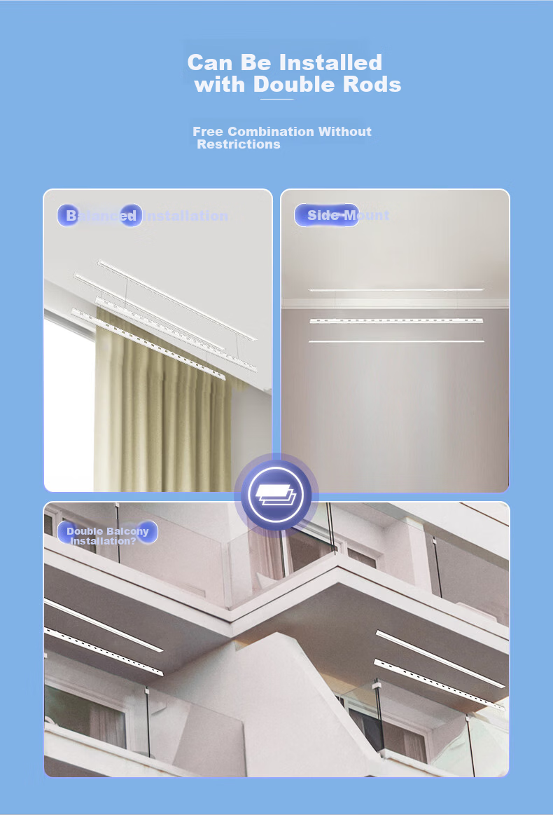 Hotata Electric Clothes Drying Rack Hidden Lift Balcony Fully Concealed Embedded Smart Clothes Dryer S10 with National Subsidy 5