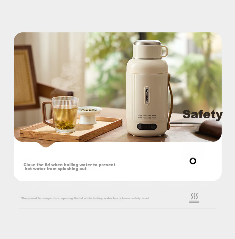 APIXINTL Anbensu Portable Electric Kettle 1L Large Capacity Multifunctional Travel Water Heater 9