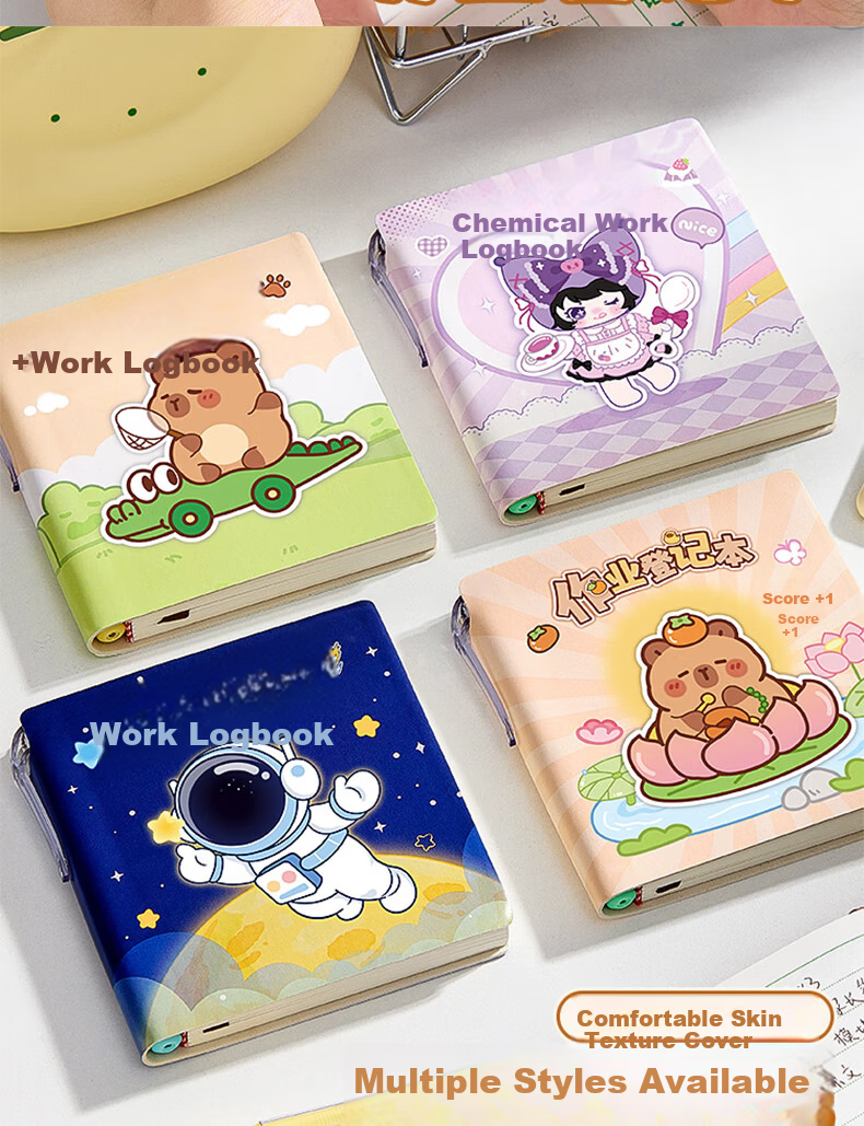Kaba Bear Mini Leather Homework Register Student Pocket Portable Assignment Notebook Children's Day Birthday Gift 2