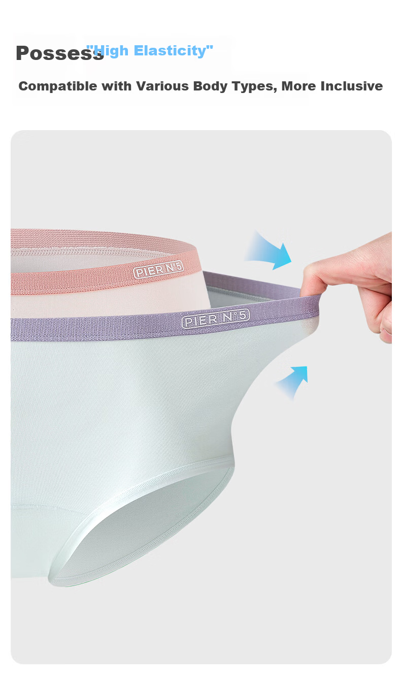 Herbal Original Color Girls Seamless Nude Feeling Extended 15cm Crotch Pure Cotton Antibacterial Breathable Skin-Friendly Triangle Panties for Girls 10A 14