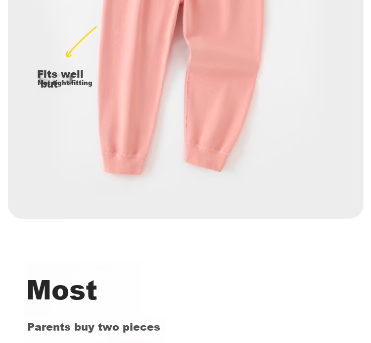 SNOOPY Children's Cotton Fleece Autumn Long Johns Set, Iron Gray, Non-Fall, Size 100 11