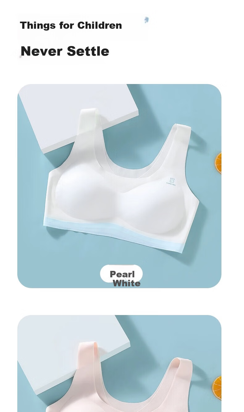 Urban Beauty 2-Piece Spring Summer Girls' Seamless Sports Bra Vest for Teens and Adolescents 8