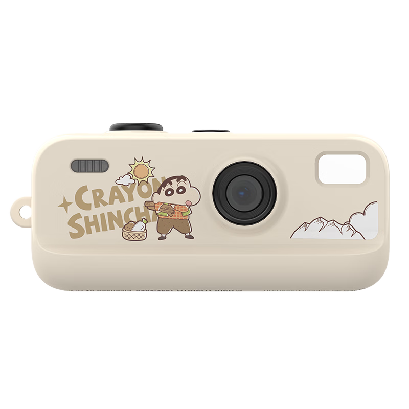 Bright Crayon Shin-chan Beige Thumb Camera Portable Kids Digital CCD Mini Camera VLOG Video Recording Student Birthday Gift