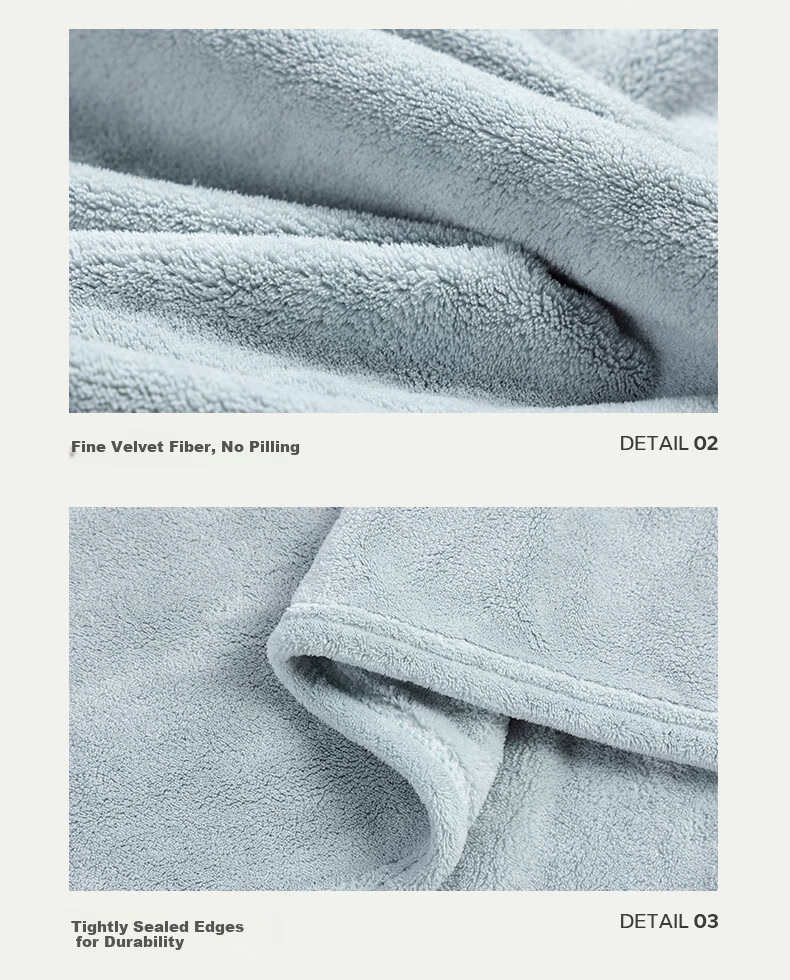 MUJI Bath Towel A-Class Skin-Friendly Soft Absorbent Quick-Dry Thickened Lint-Resistant Unisex Large Bath Towel Gray 430g 10