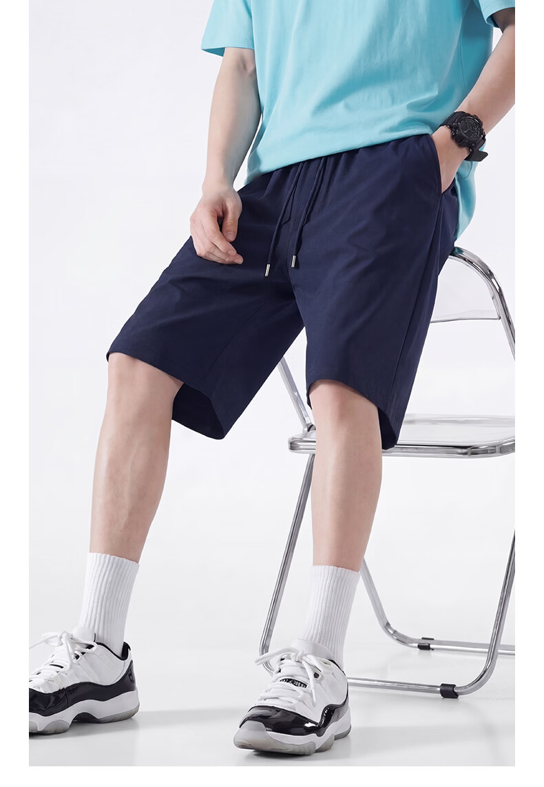 JEANSWEST LIFE Ice Silk Shorts for Men, Summer Lightweight Casual Quick-Dry Breathable Running Five-Point Pants Loose Sports Trousers for Me 7