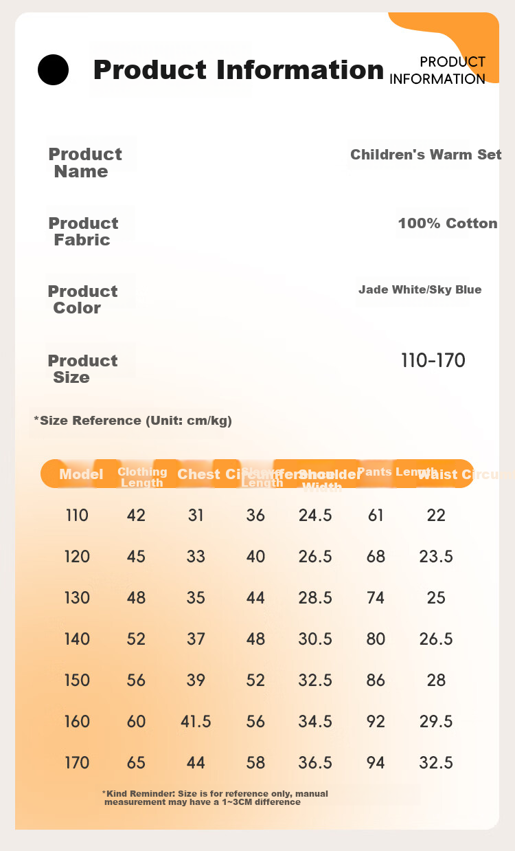 Urban Beauty 【100% Cotton】 Kids Thermal Underwear Boys Autumn Shirt and Pants Youth Autumn Winter Cotton Sweater Pajama Set 10
