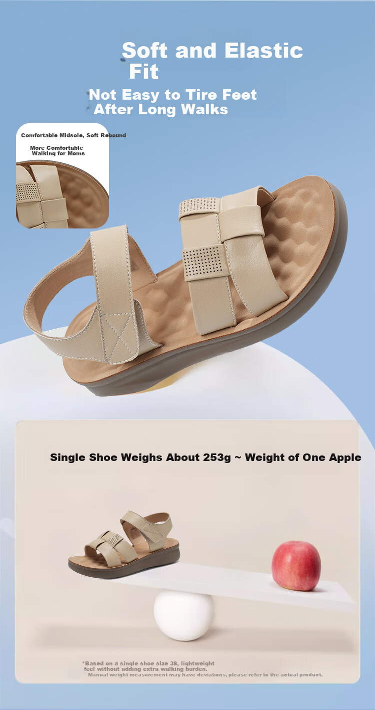 Zulijian Elderly Soft Sole Sandals for Women, Outdoor Summer Breathable Casual Shoes, Model 86114K Black Size 35 2