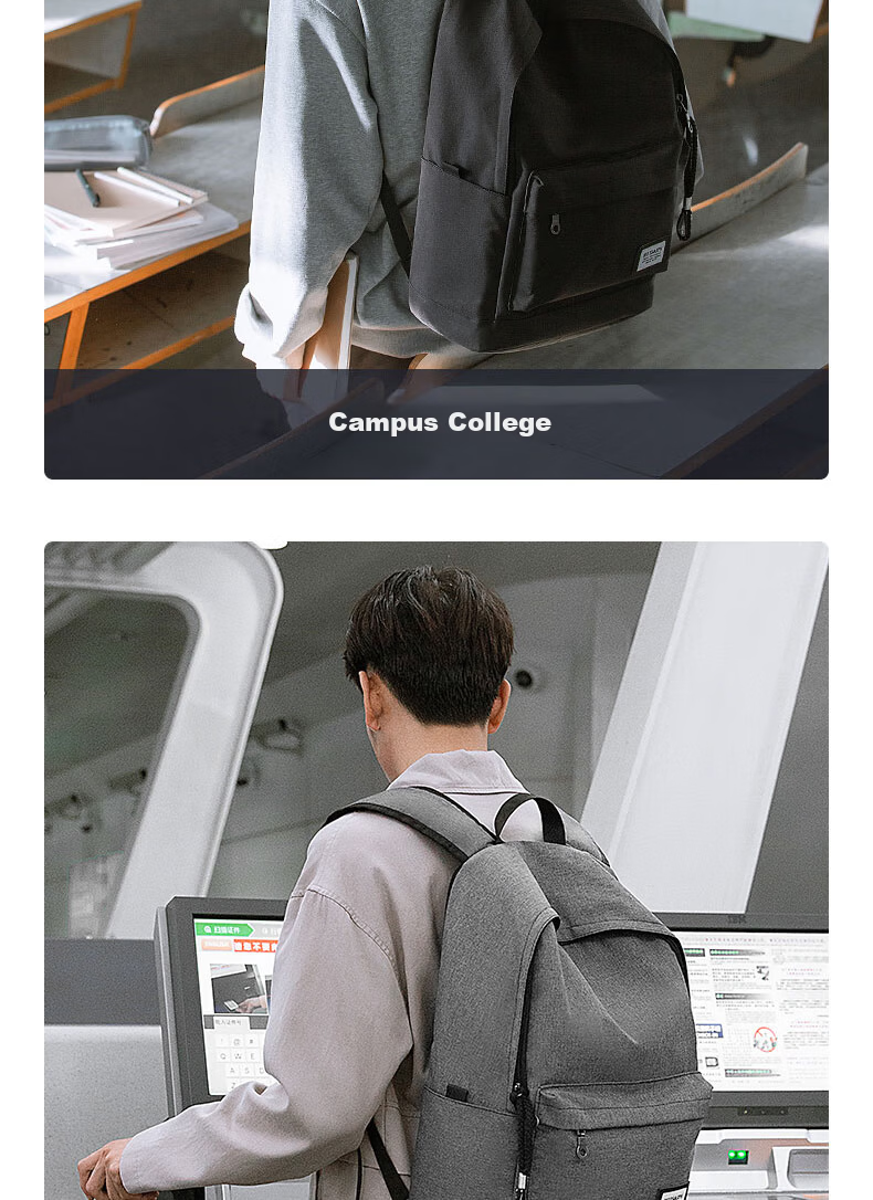 JAJALIN Outdoor Backpack Double Shoulder Hiking Bag Large Capacity Travel Bag for Men Women Students Children Gray 10