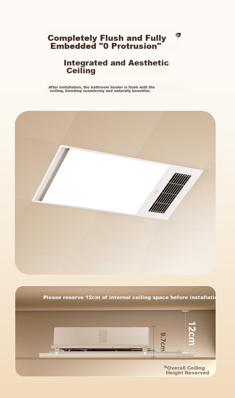 Midea Iron Man Series Warm Air Bathroom Heater with Lighting, Exhaust, and Heating GA10 3