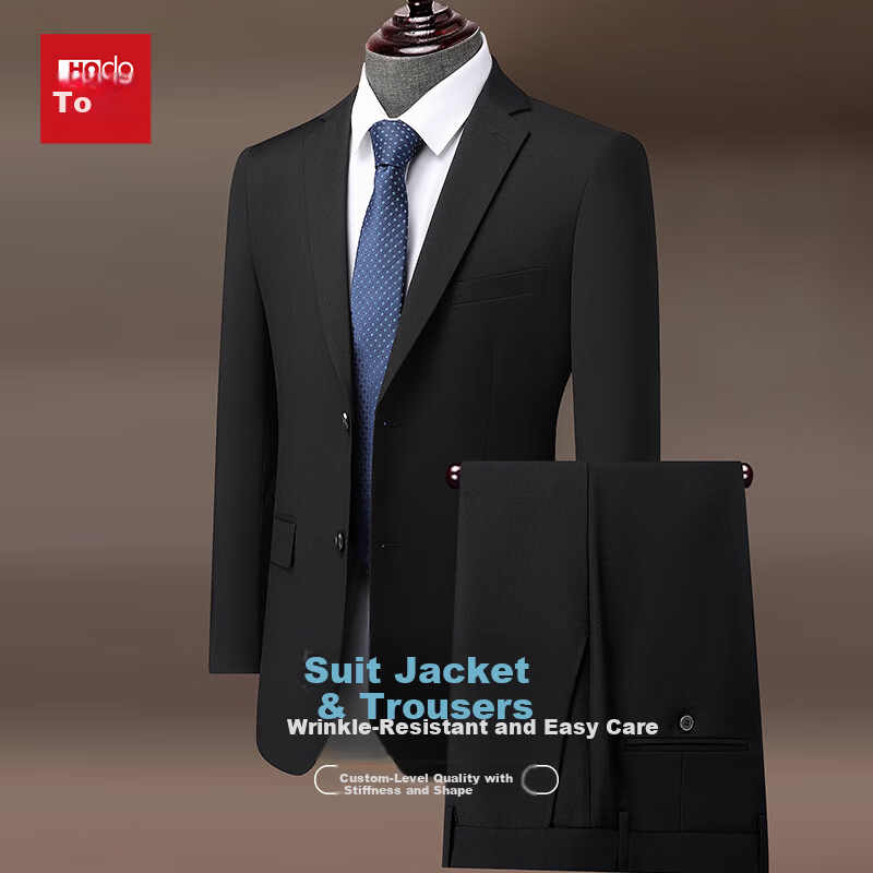 Hodo Men's Slim Fit Business Suit Set Groom Wedding Tuxedo Formal Attire