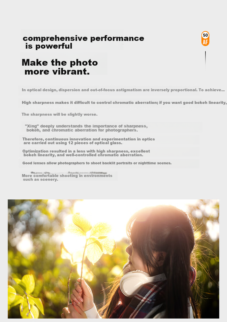 Xingyao Optical Xingyao AF 50mm F1.4 Autofocus Large Aperture Portrait Prime Lens for Sony Mount 11