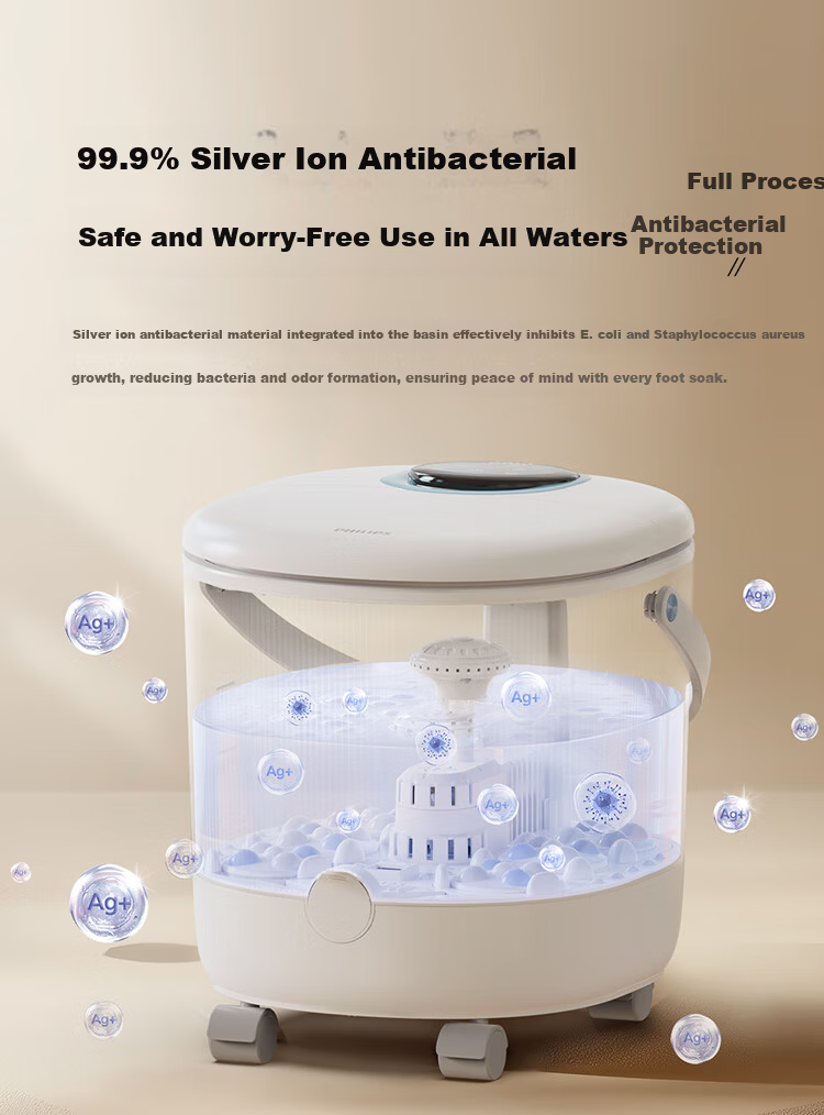 PHILIPS Foot Bath Bucket Automatic Massage Heating Intelligent Sterilization Knee Protection Steaming [Mid-Autumn Festival Gift] Birthday Present for Parents And Elders 3215F 7