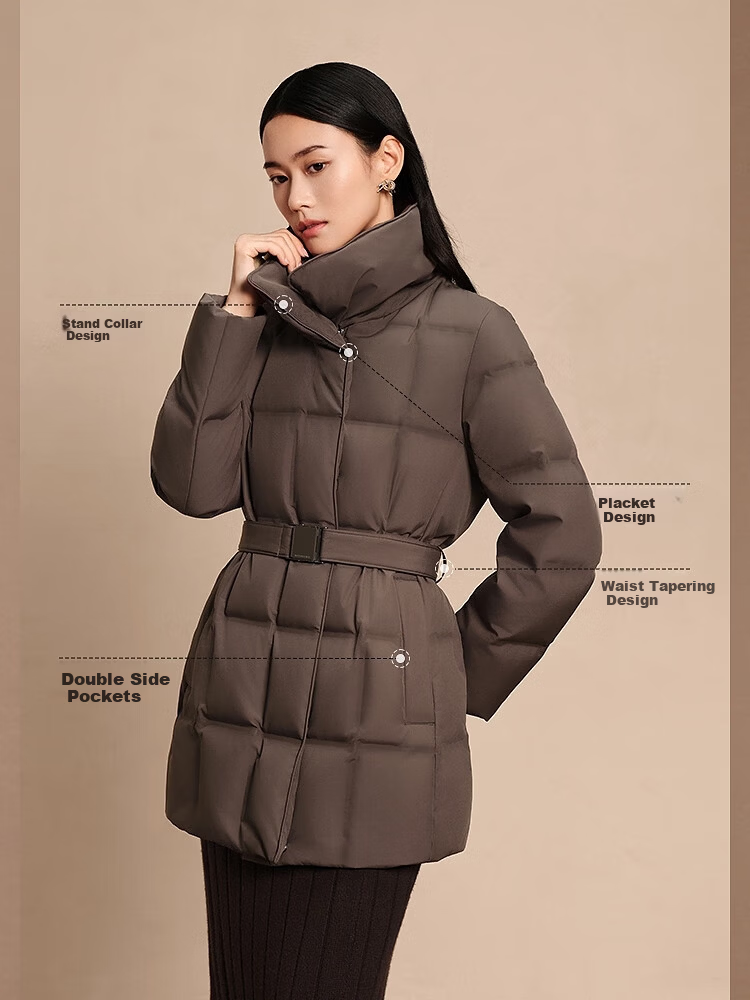 BOSIDENG Women's Winter Goose Down Business Thickened Lapel Coat Gift Red New Year Jacket Hot Sale 9