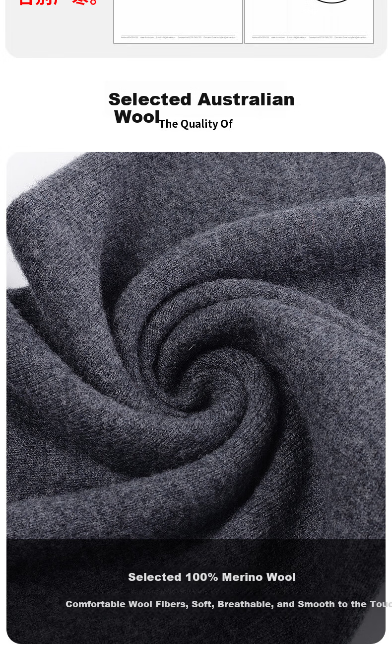 TUCANO Pure Wool Men's Hat and Scarf Set, Winter Outdoor Cycling Sports Warm Cold-Resistant Knit Hat and Scarf for Men 7