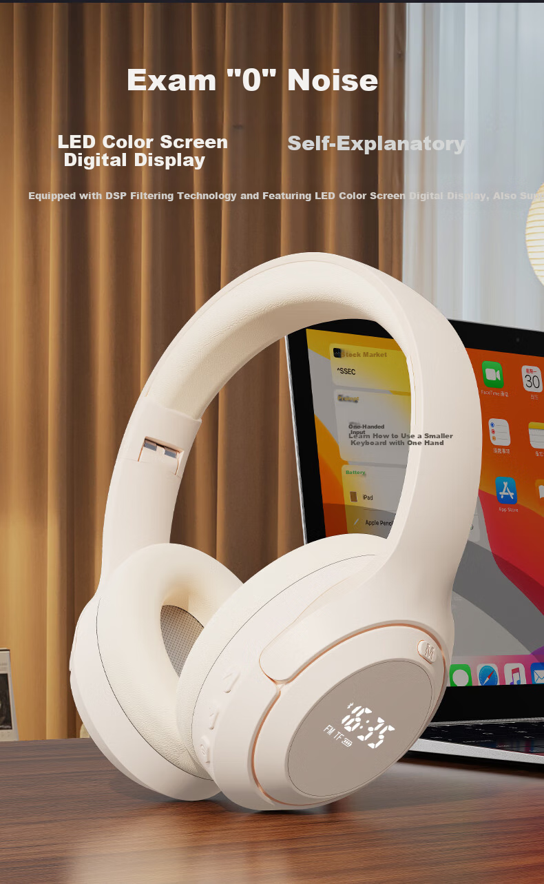 Kewo CET-4 and CET-6 Listening Headphones Adjustable Frequency FM Exam Dedicated University Student Over-Ear Bluetooth Wireless Noise-Cancelling Radio for Graduate Exam TOEFL IELTS 5